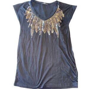 Woman’s black sequin top ONE SIZE